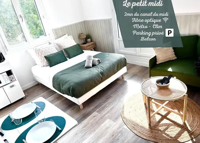 Le Petit Midi - Parking - Metro - Fibre - Canal